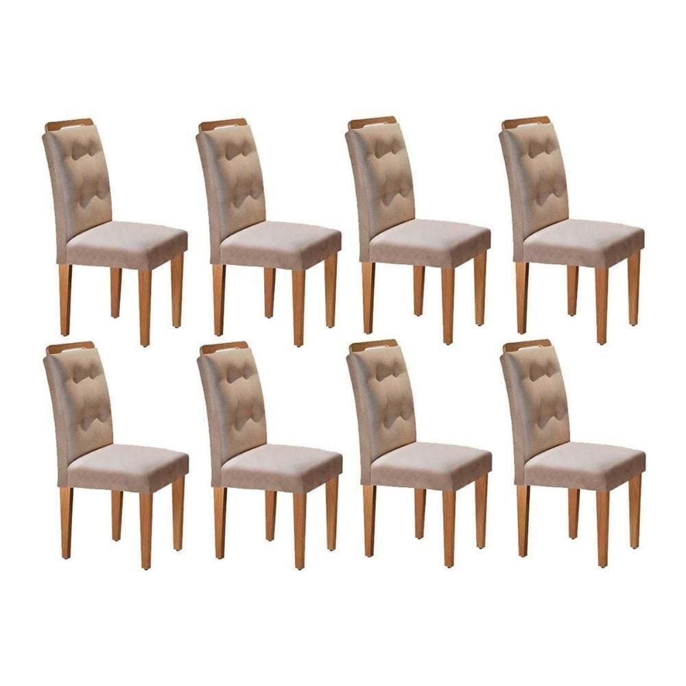 Cadeira Sala de Jantar Kit Imbuia Linho Turim