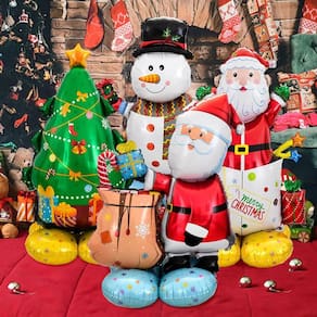 Kit Decoração de Natal Balões Enfeites Natalinos Feliz Natal