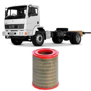 Filtro Ar Mercedes Benz Atron Om926 2011 A 2016 Metal Leve