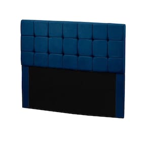 Cabeceira Julia Estofada King Size 195cm em Veludo Azul Star Confort