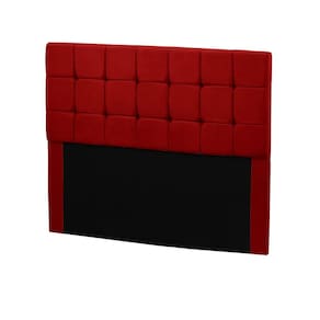 Cabeceira Julia Estofada King Size 195cm em Veludo Vermelho Star Confort