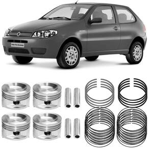 Kit Pistão Anel STD Fiat Palio 1.0 2000 a 2009 Gasolina Metal Leve SPA2463