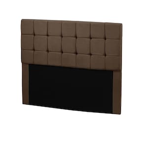 Cabeceira Julia Estofada King Size 195cm em Suede Marrom Castor Star Confort