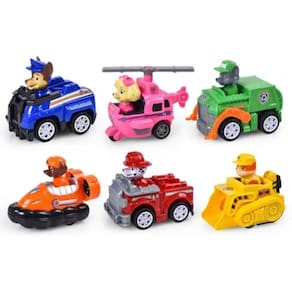 Kit 6 carros Patrulha Canina