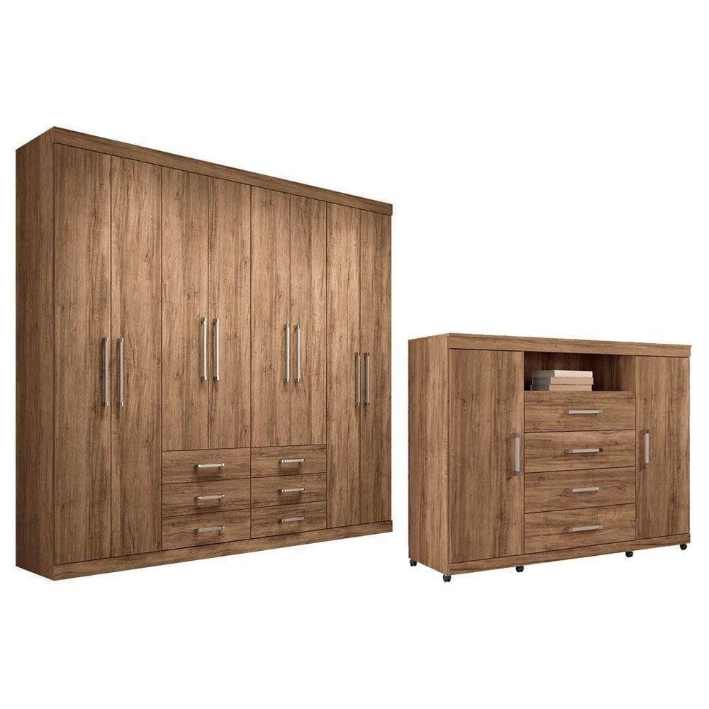 Guarda Roupa Master 8.6 + Cômoda Master 2.4 Atacama - Santos Andirá