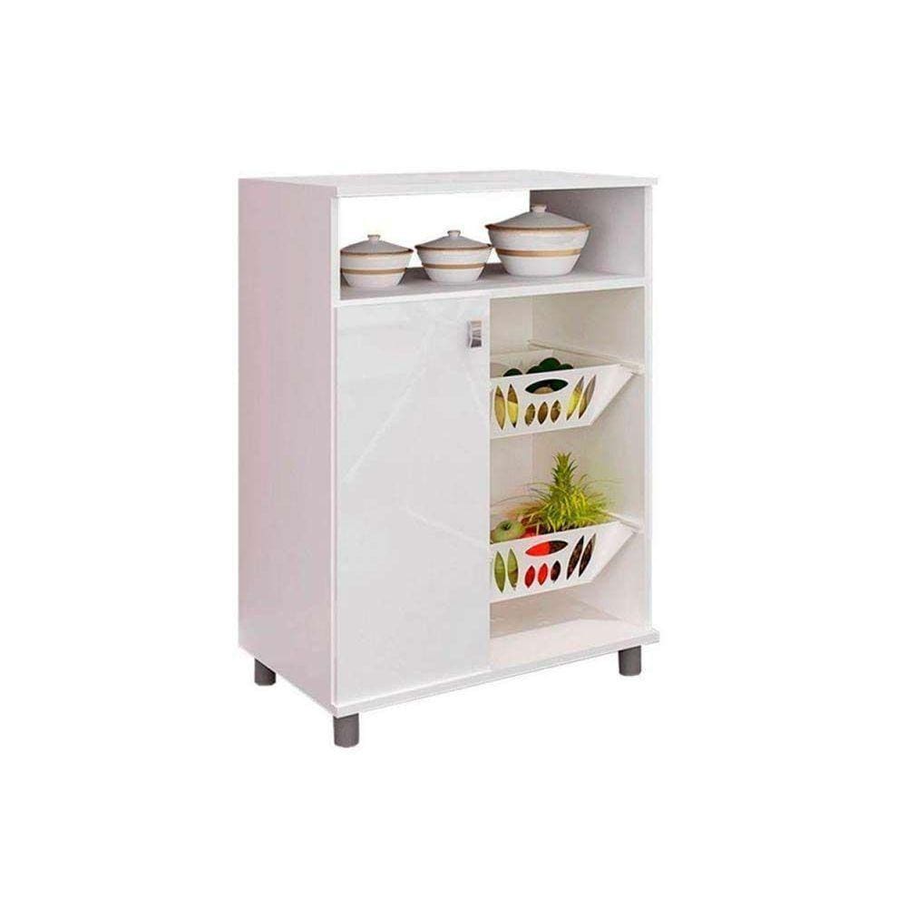 Balcão Multiuso Cozinha Fruteira Fr2003 C/ 1 Porta Branco - Movelbento
