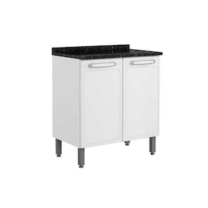 Balcão De Cozinha Modulado Evidence 7120 2 Portas C/ Tampo Branco - Bertolini