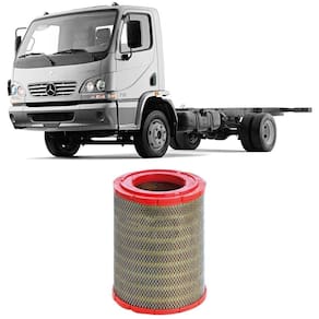 Filtro Ar Mercedes Benz Accelo Om612 2003 A 2009 Metal Leve