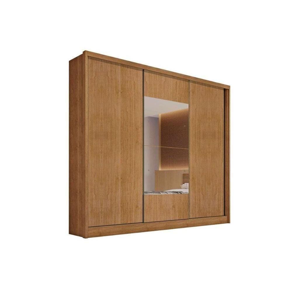 Guarda Roupa Casal 3 Portas E 8 Gavetas Arezzo Plus Freijo Cumaru - Novo Horizonte