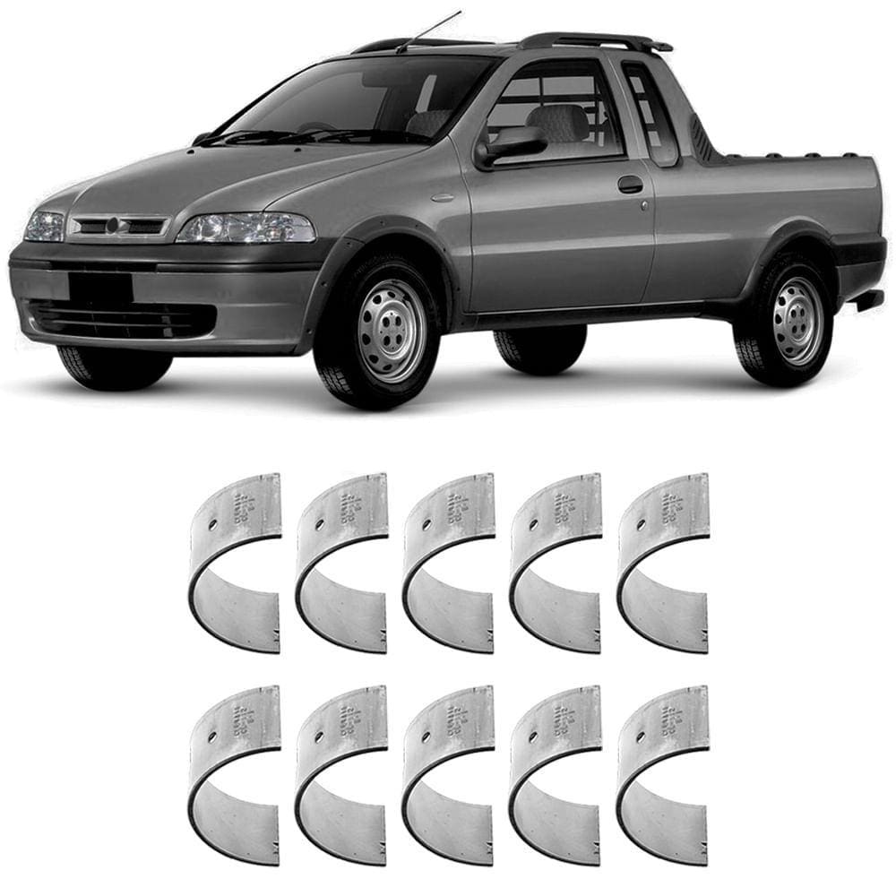 Bronzina Casquilho Mancal 0.50 Fiat Palio Strada Siena Uno 84 a 2004 Metal Leve SBC407