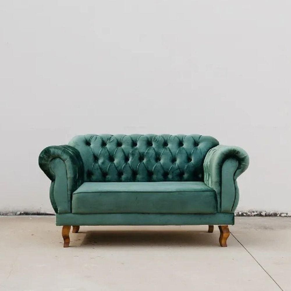 Sofá 2 Lugares Chesterfield Elizabeth Verde