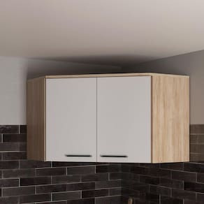 Armário Canto Oblíquo 2 Portas Amalia Aveiro Oak/Cinza Urbano