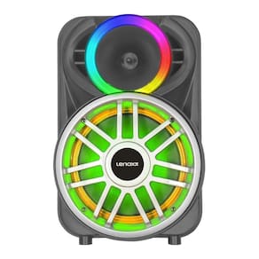 Caixa Amplificada Lca8 Bluetooth 300w Rms Com Leds Lenoxx Preto Bivolt