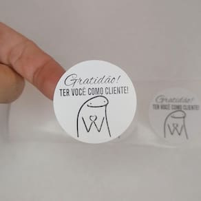 500 Adesivo Oba, Feito com amor, Flork, Produto artesanal, 4 cm | Variações