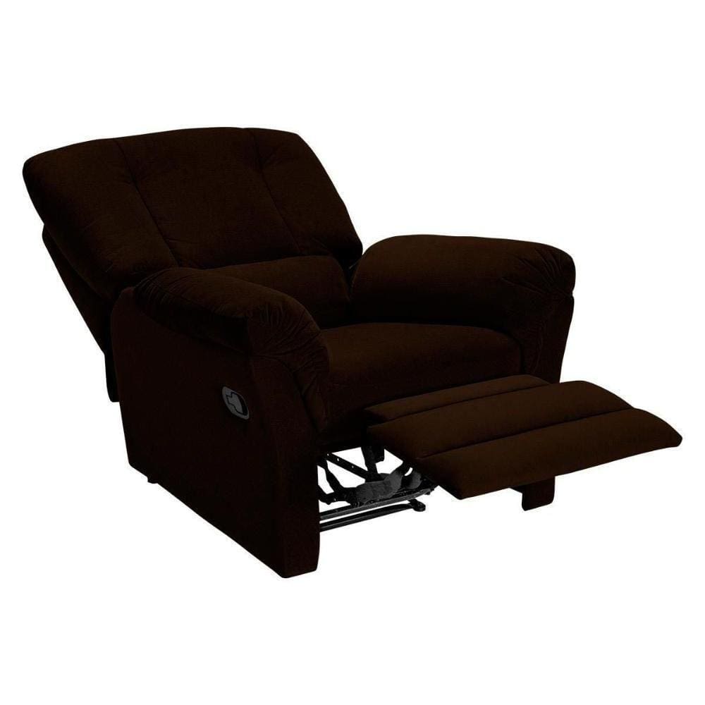 Poltrona Casal Reclinável Da Vinci Malbec Zero Wall Giro E Balanço Suede Marrom Escuro - Probel