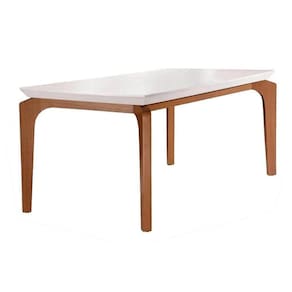 Mesa Para Cozinha Londrina + Tampo Madeirado Reto 120x80cm Off White-imbuia - Rufato