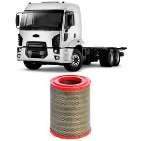 Filtro Ar Ford Cargo 1722 Cummins C 2002 A 2012 Metal Leve