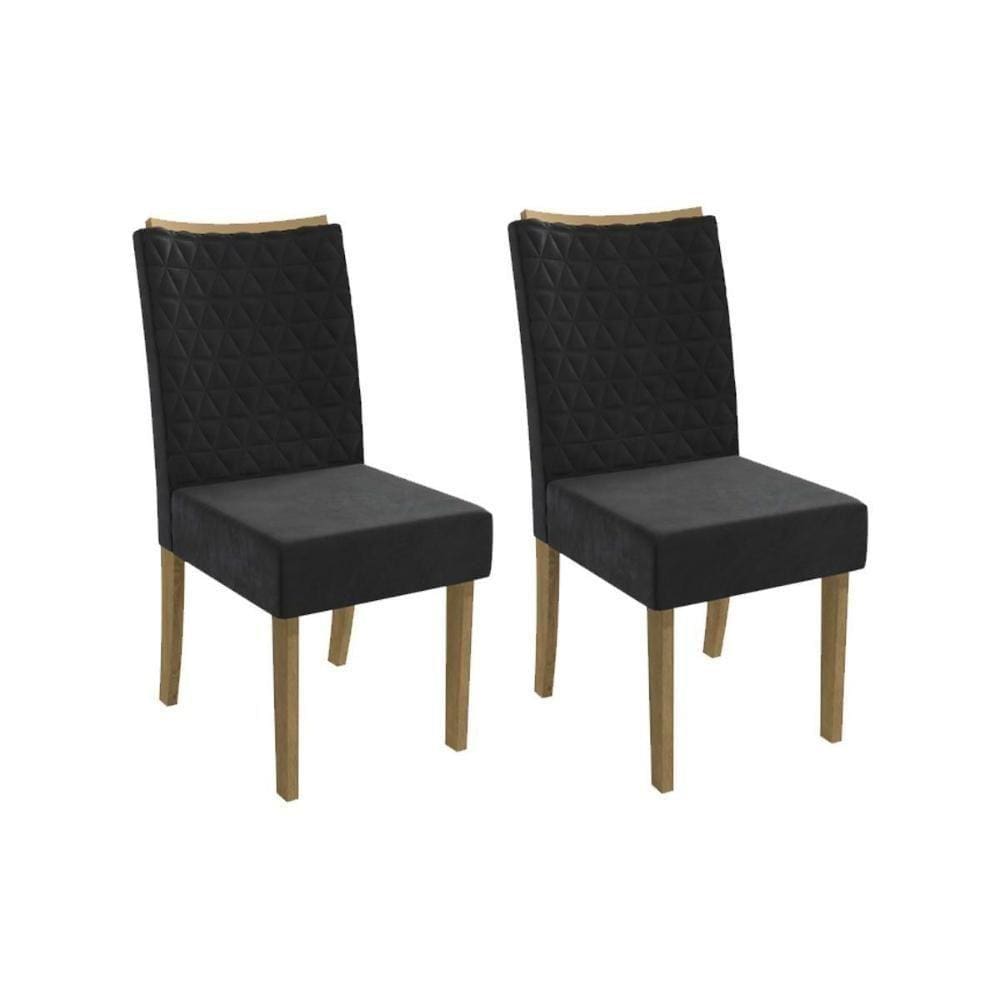 Cadeira Sala de Jantar 2cad129 Kit Preto