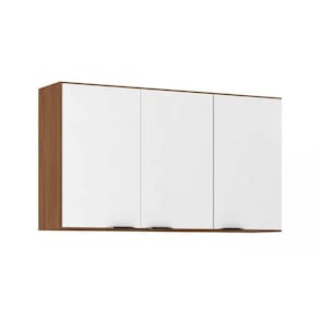 Armário Aéreo P/ Cozinha Firenze 3 Portas 120cm Amendola/branco - Demóbile