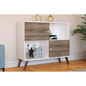 Buffet De Sala Jantar Rt3011 2 Portas E 2 Nichos Branco-rustico