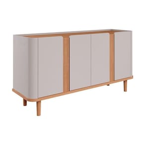 Buffet De Sala Jantar Eva 4 Portas Off White-nature - Cimol