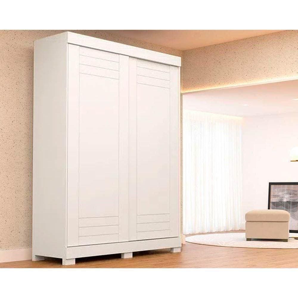 Guarda Roupa 2 Portas Ayla E 2 Gavetas Branco - Acp