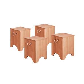 Kit 4 Banquetas Sala Jantar Kim 4 Un Preto/nature - Cimol