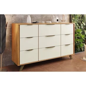 Buffet De Sala Jantar Olimpia 9 Gavetas Peroba-off White - Europa