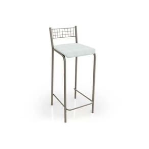 Banqueta Sala De Jantar Gênova 1B705Nk 1 Un Níquel/Courano Branco - Kappesberg