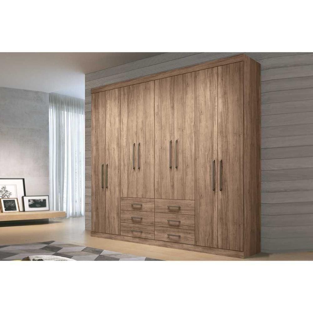 Guarda Roupa Casal 8 Portas E 6 Gavetas Master 8.6 Atacama - Santos Andirá