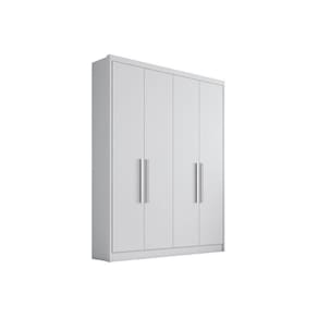 Guarda Roupa Casal 4 Portas E 3 Gavetas Moderni Plus Branco - Novo Horizonte