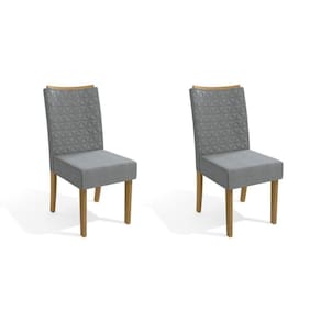 Cadeira Sala de Jantar 2Cad129Md Kit Freijó Linho Cinza