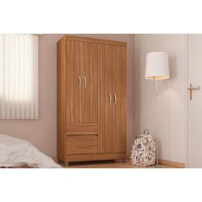 Guarda Roupa 4 Portas E 2 Gavetas Lotus Flex Amêndola - Demóbile