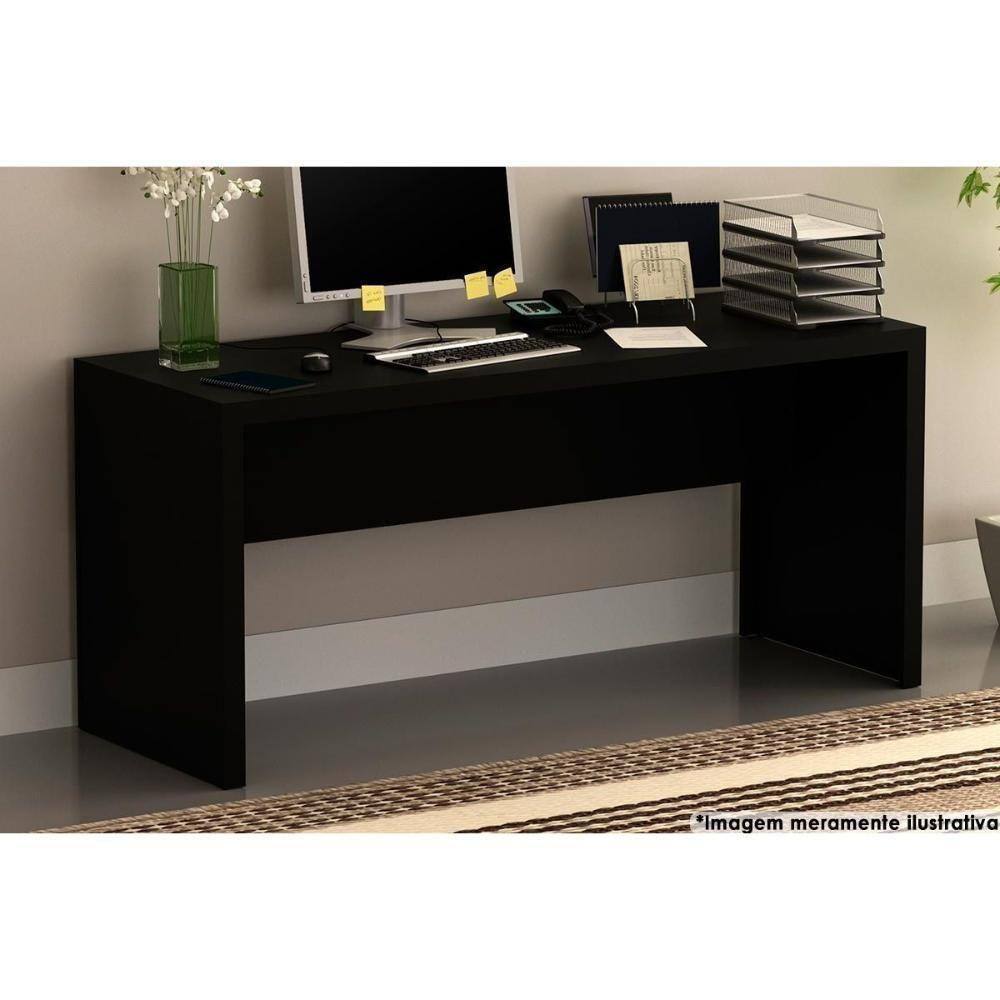 Mesa De Computador Solteiro Me4109 Preto - Tecno Mobili