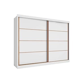 Guarda Roupa Casal 2 Portas De Correr E 6 Gavetas Sevilha Branco - Europa