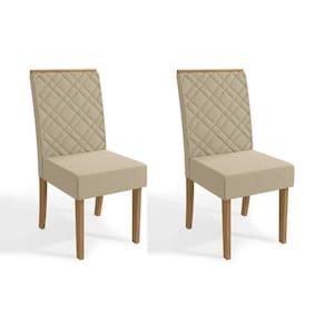 Cadeira Sala de Jantar 2Cad149 Kit Freijó Linho Bege