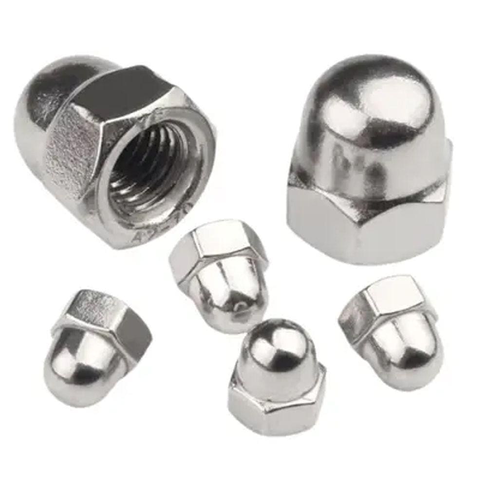 PORCA CALOTA DIN 1587 M4 INOX POLIDO - 2000un