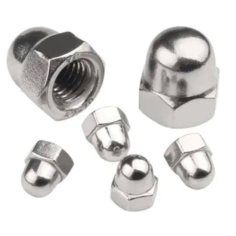 PORCA CALOTA DIN 1587 M4 INOX POLIDO - 500un