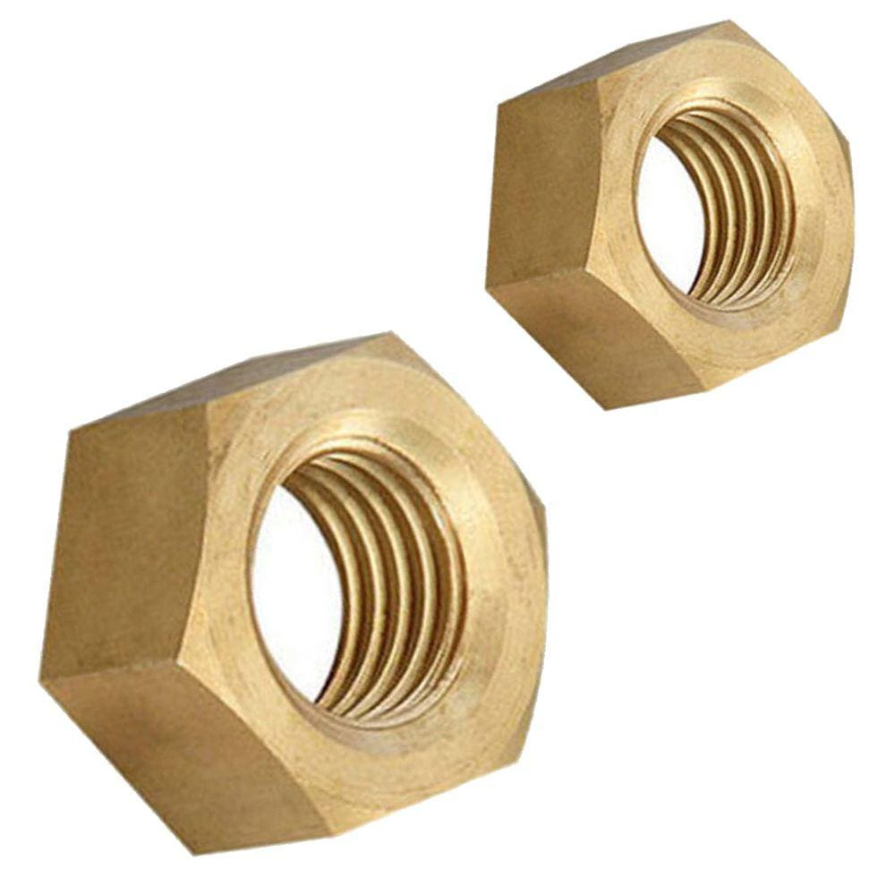 Porca Sextavada Unc 3/16 Latão Polido - 500Un