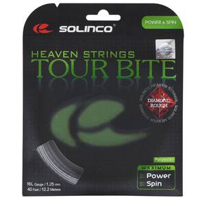 Corda Solinco Tour Bite Diamond Rough 16L 1.25mm Prata - Set Individual