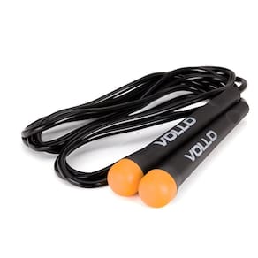 Corda de Pular Vollo de PVC 275 x 0,5cm Preta e Laranja