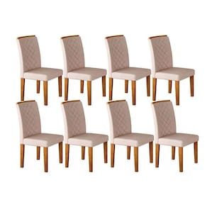 Conjunto: Mesa Sala Jantar Jade Kit 8 Un Imbuia-veludo Creme - Rufato