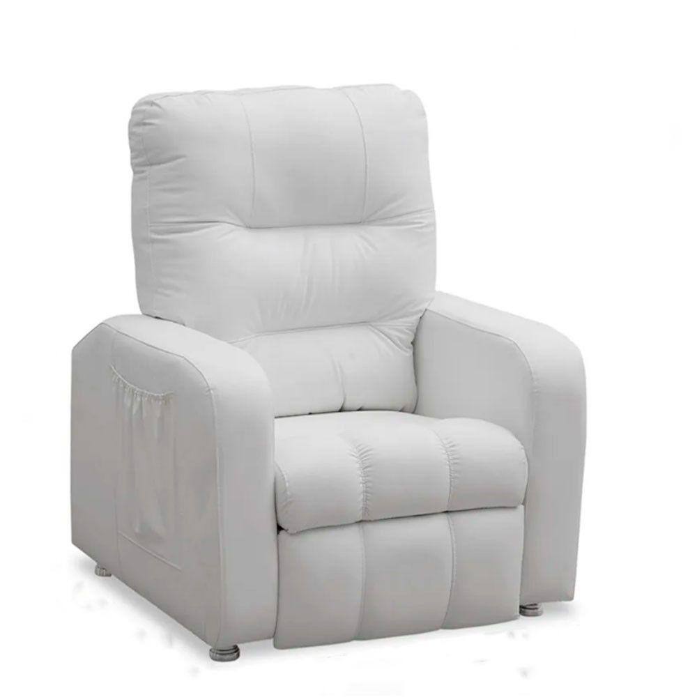 Poltrona do Papai Reclinável Maldivas Corano Branco Plus - Star Confort