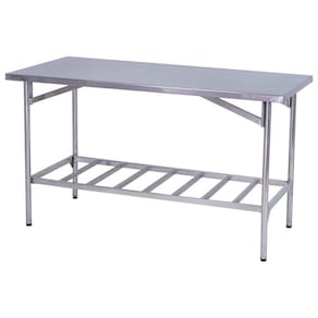 Mesa de Manipulação Benfati Inox 430 150X70CM Paneleiro Gradeado TB 1 1/4" 205GR