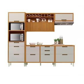 Cozinha Modulada 5 Peças Ripado Nesher Mdf Imperatriz