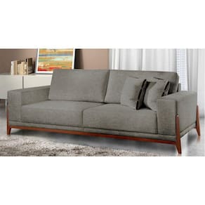 Sofá Fixo Magnus 3 Lugares Luxo 190cm Castellar Móbile Cinza