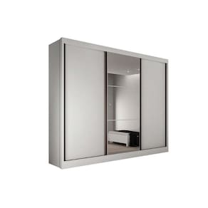 Guarda Roupa Casal 3 Portas E 8 Gavetas Diamond/Toulon Plus Branco - Novo Horizonte