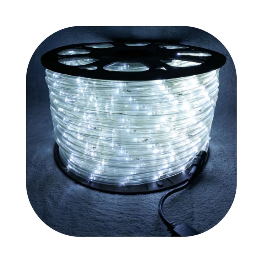 Mangueira Led Redonda 100m 13mm C/ Strobo Decoração Natal Uso Externo 220V