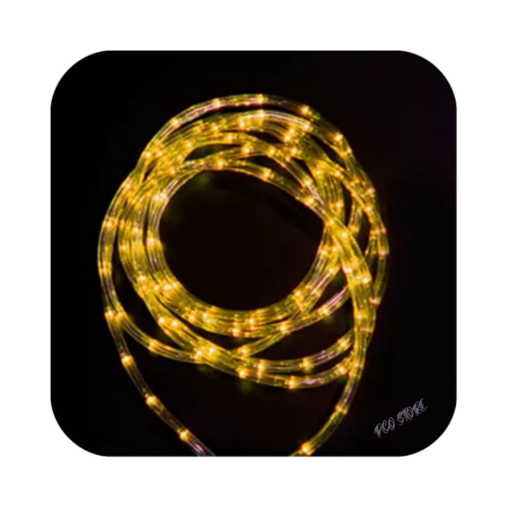 Mangueira Led Redonda 10m 8 Funções Decoração Natal Uso Externo Branco Quente Bivolts