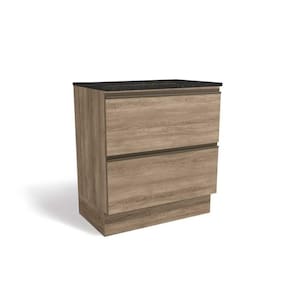 Balcão De Cozinha Maxxi G755 P/ Cooktop 80cm Nogal/preto Brilho - Kappesberg